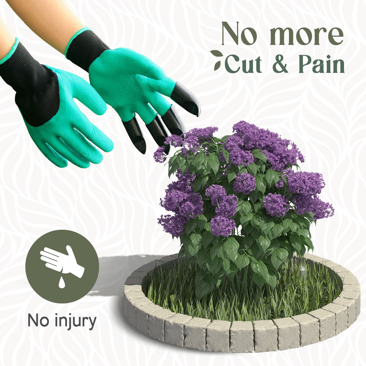 Digging Planting Waterproof Garden Gloves With Claws