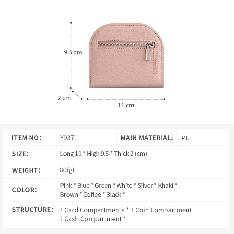 New Semi-circular Folding Women's Wallet