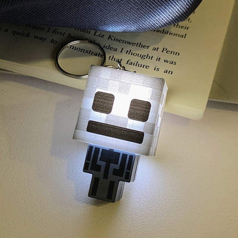 Minecraft Light Keychain Novelty Pendant Cartoon