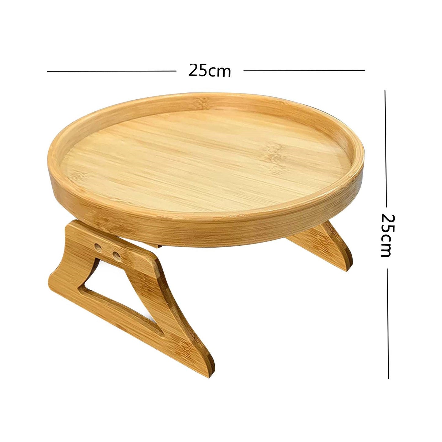 Wood Side Table Sofa Couch Arm Rest
