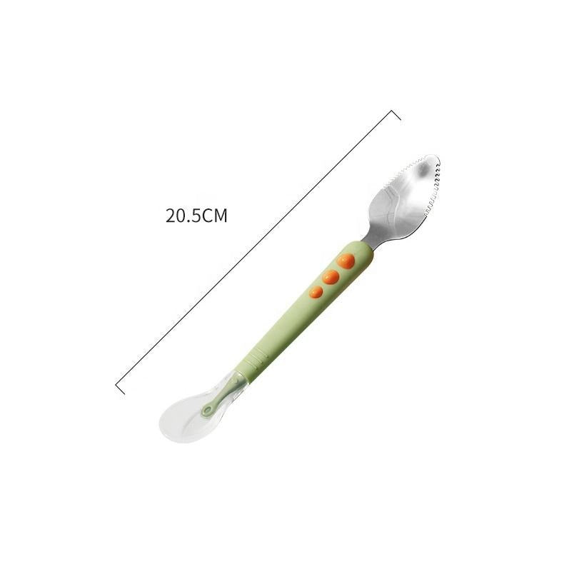 Double Head Baby Fruit Feeder Spoon