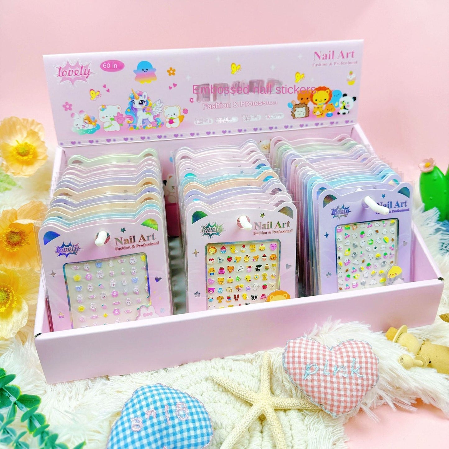 Cute Waterproof 3D Nail Stickers