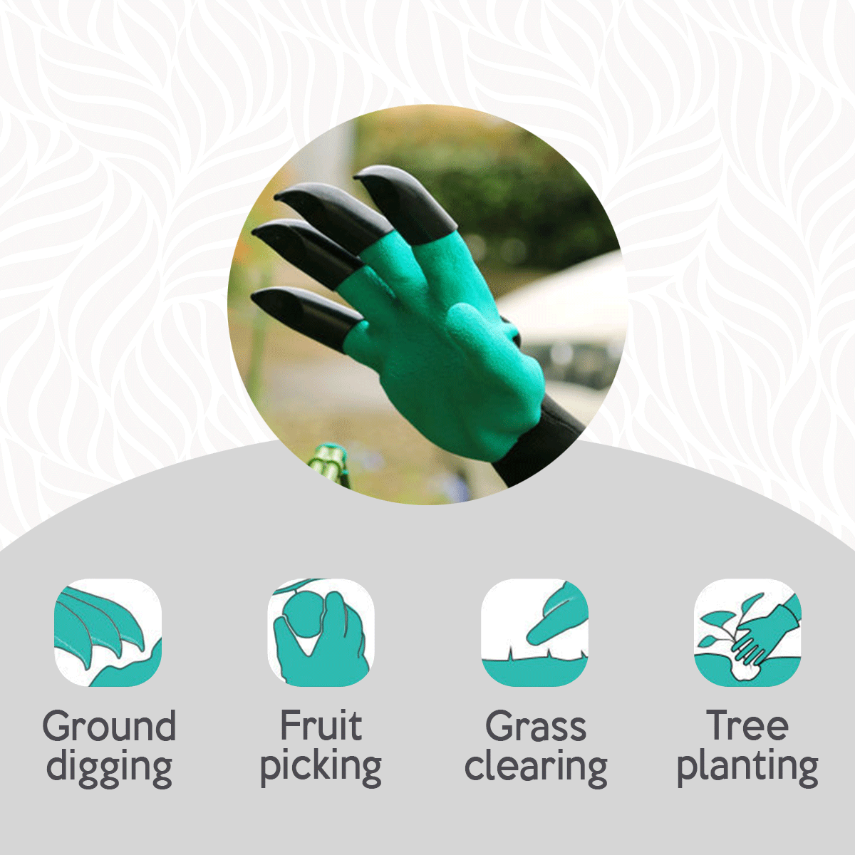 Digging Planting Waterproof Garden Gloves With Claws