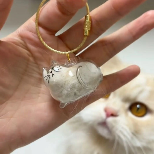 🐱 Cat Fur Keepsake Keychain 🐾
