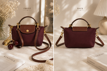 Luxury Burgundy waterproof mini Cross-body Bag