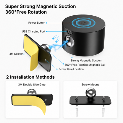 Wireless Rechargeable Magnetic Wall Light
