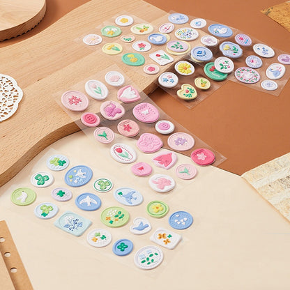3D Puffy Wax Stamp Sticker