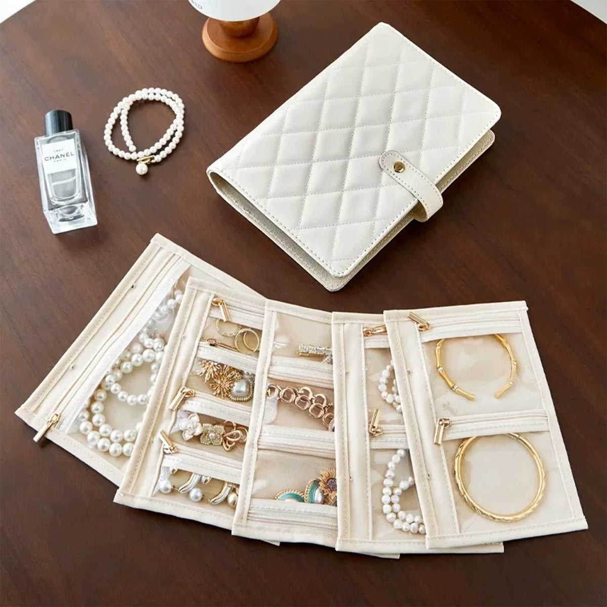 Luxury Portable Jewelry Organizer Book