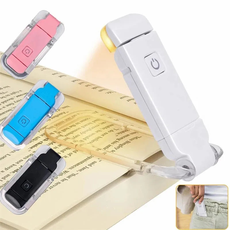 Mini Portable USB Rechargeable LED Clip Bookmark