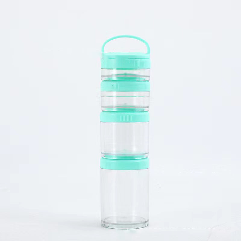 Portable 4 Layer Stackable Food Storage Container