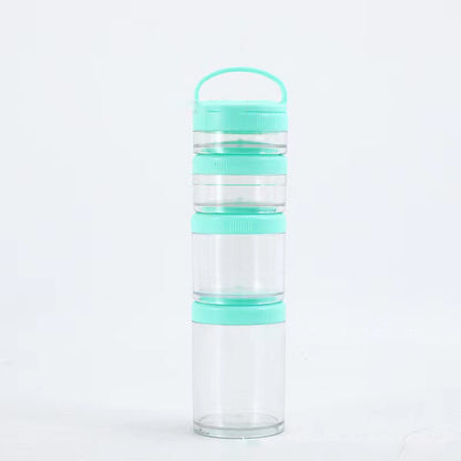 Portable 4 Layer Stackable Food Storage Container