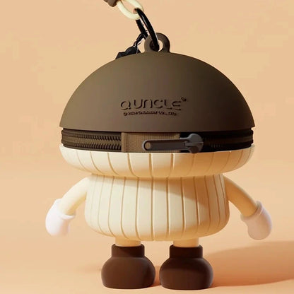 Cute Mushroom Silicone Mini Storage Keychain Bag