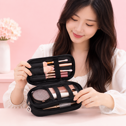 Luxury Quilted Travel Cosmetic Bag