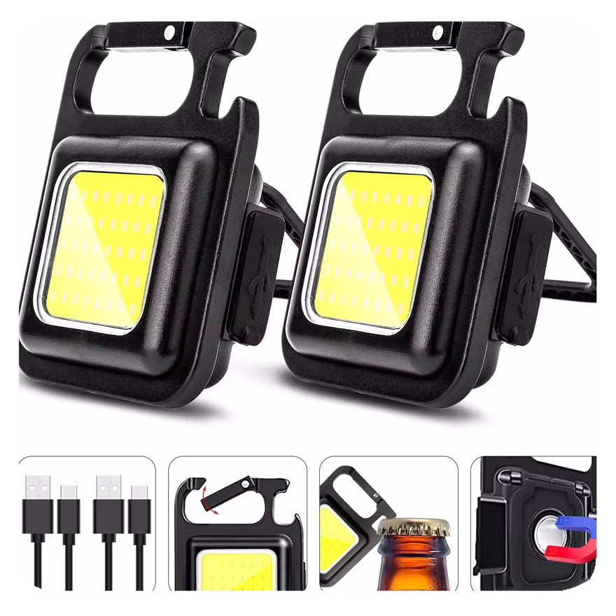 USB Rechargeable Multifunctional Mini Light Keychain