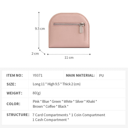 New Semi-circular Folding Women's Wallet