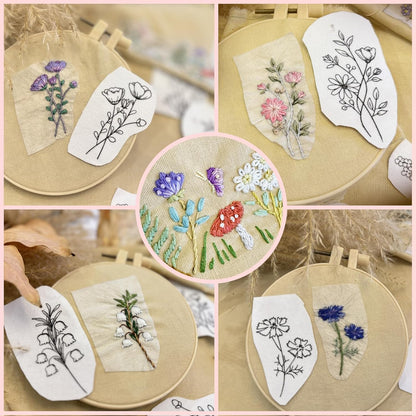 Stick and Stitch Flower Pattern Water Soluble