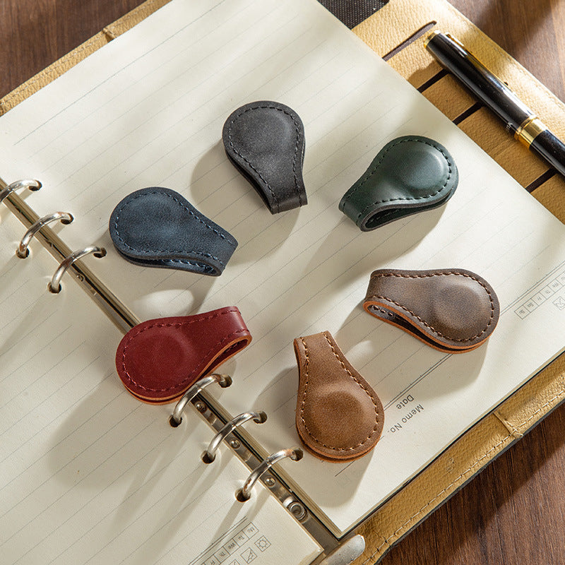 Magnetic Leather Bookmark Clip
