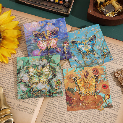 Colorful Butterfly Metal Crafts Bookmark With Pendant
