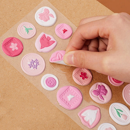 3D Puffy Wax Stamp Sticker