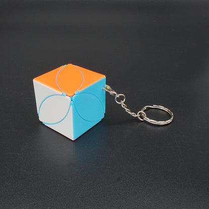 Leaf Fidget Cube Keychain Stress Relief Puzzle Toy