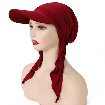 New Instant Hijab Baseball Cap Scarf