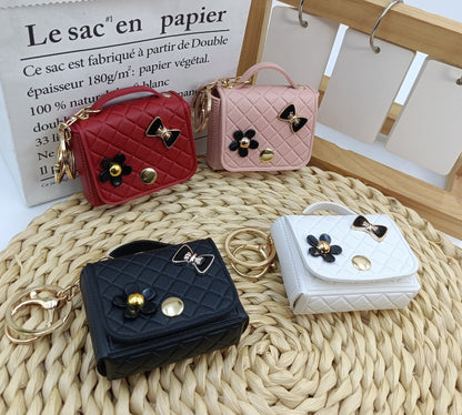 Mini Camellia Small Square Bag Keychain