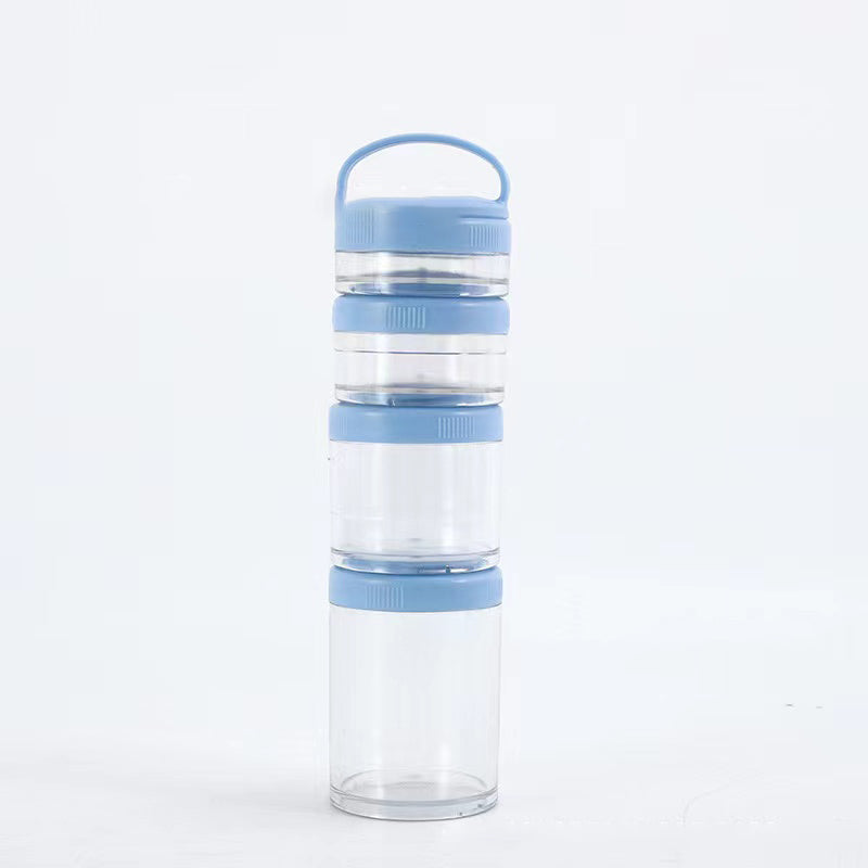 Portable 4 Layer Stackable Food Storage Container