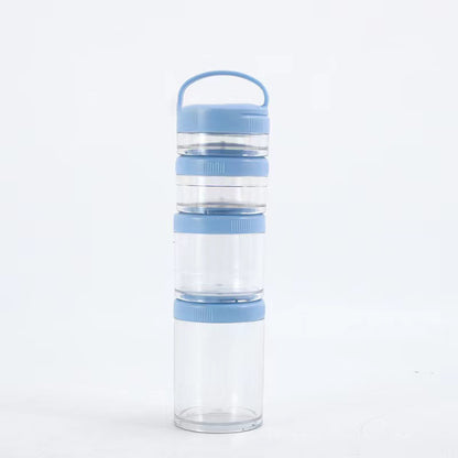 Portable 4 Layer Stackable Food Storage Container