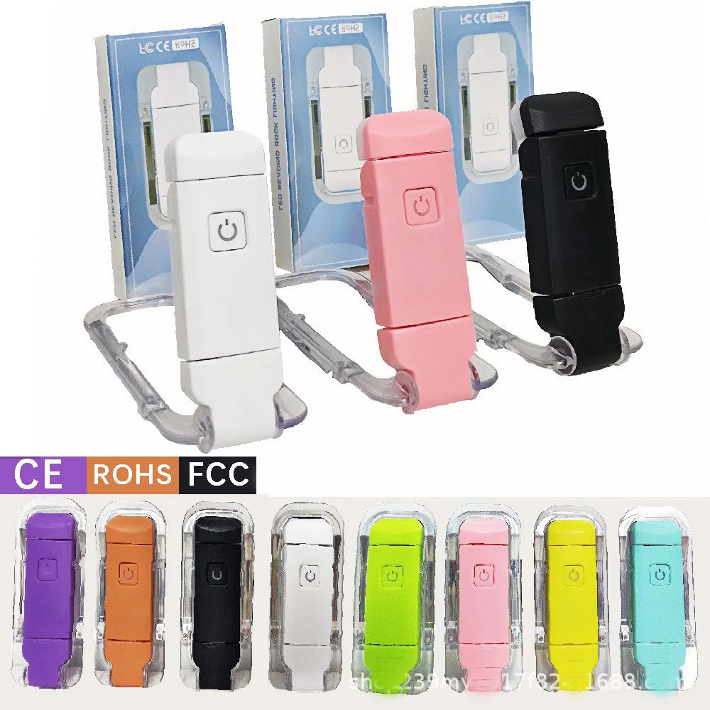 Mini Portable USB Rechargeable LED Clip Bookmark
