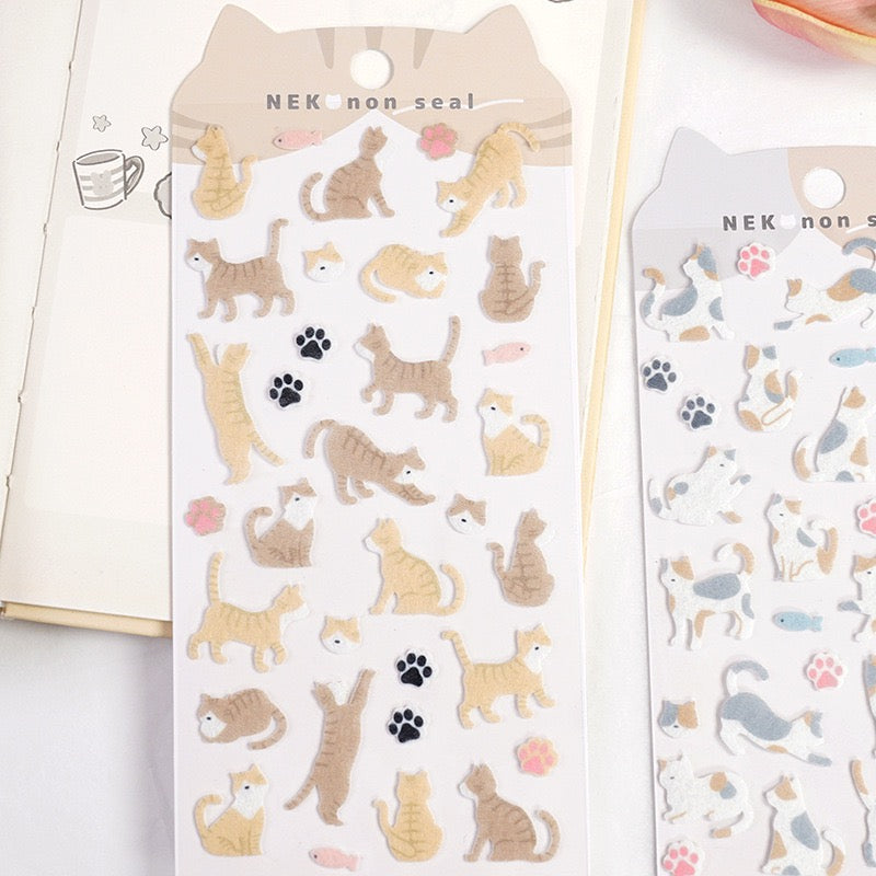 Funny Cat Felt  3d Fabric Sticker