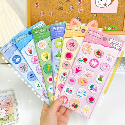 3D Puffy Wax Stamp Sticker