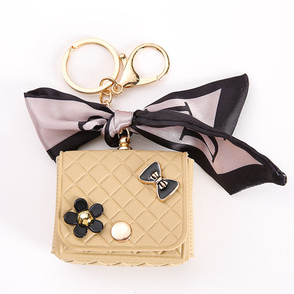 Mini Camellia Small Square Bag Keychain