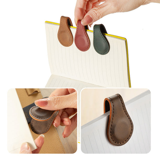 Magnetic Leather Bookmark Clip