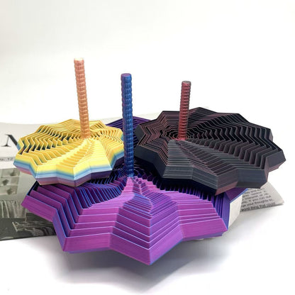 3D Printed Stress Relief Sensory Whirling Spiral with Handle