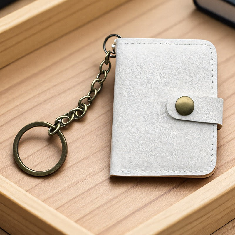 Mini Photo Frame PU Leather Keychain