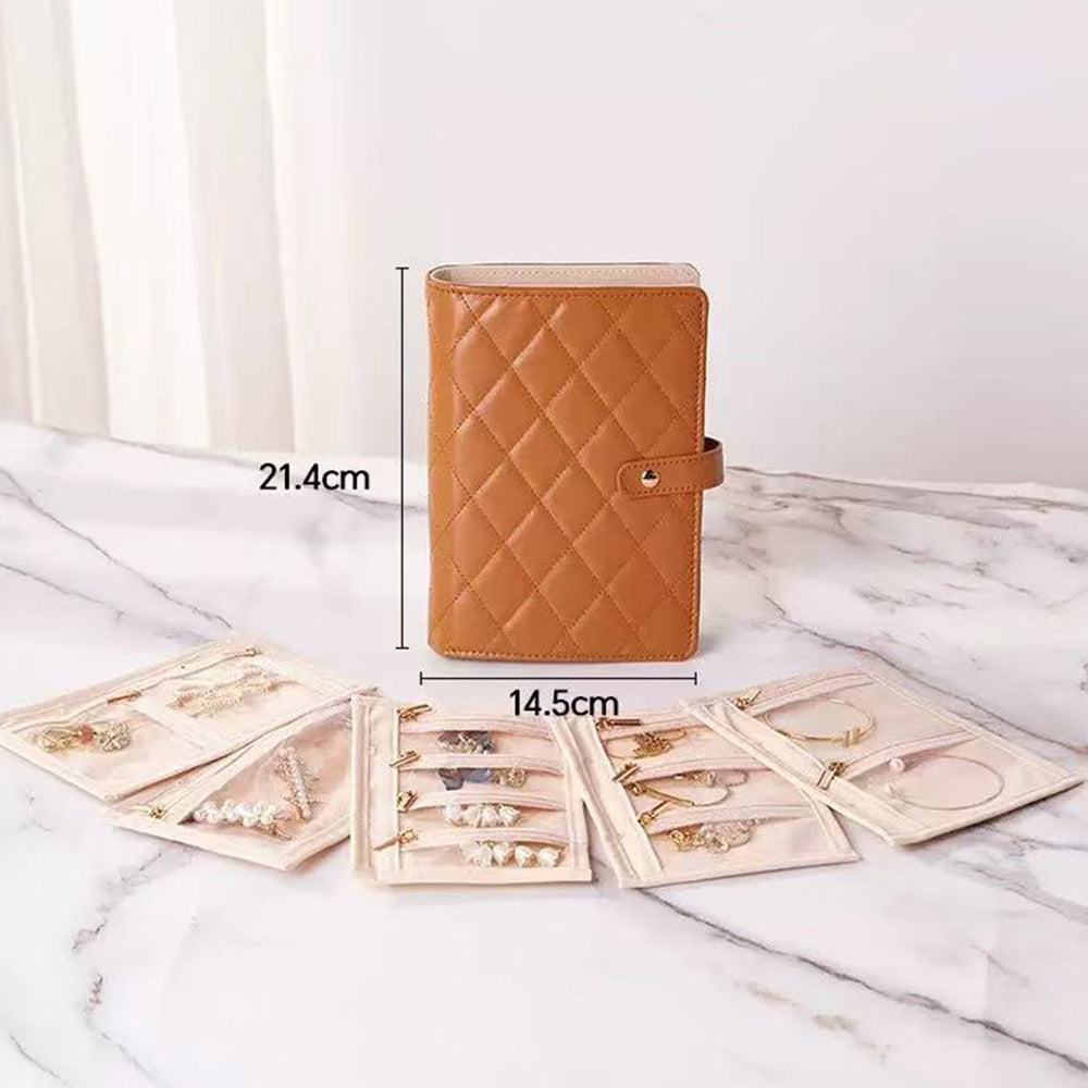 Luxury Portable Jewelry Organizer Book