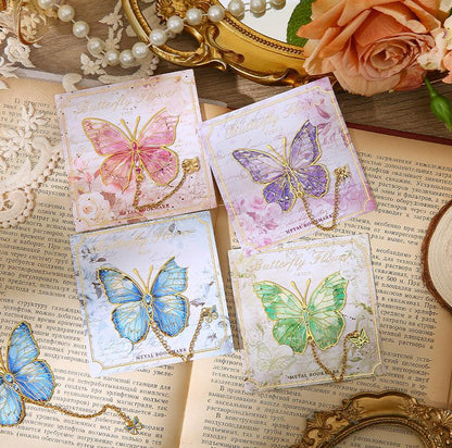 Colorful Butterfly Metal Crafts Bookmark With Pendant