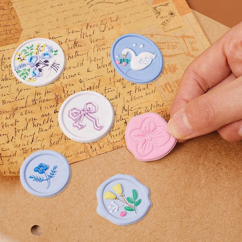 3D Puffy Wax Stamp Sticker