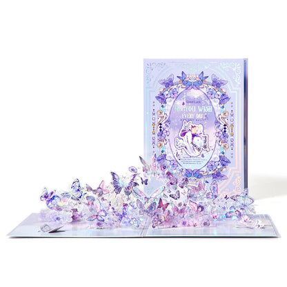 3D Butterfly Hollow Flower Greeting Card