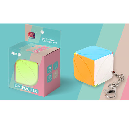 Leaf Fidget Cube Keychain Stress Relief Puzzle Toy