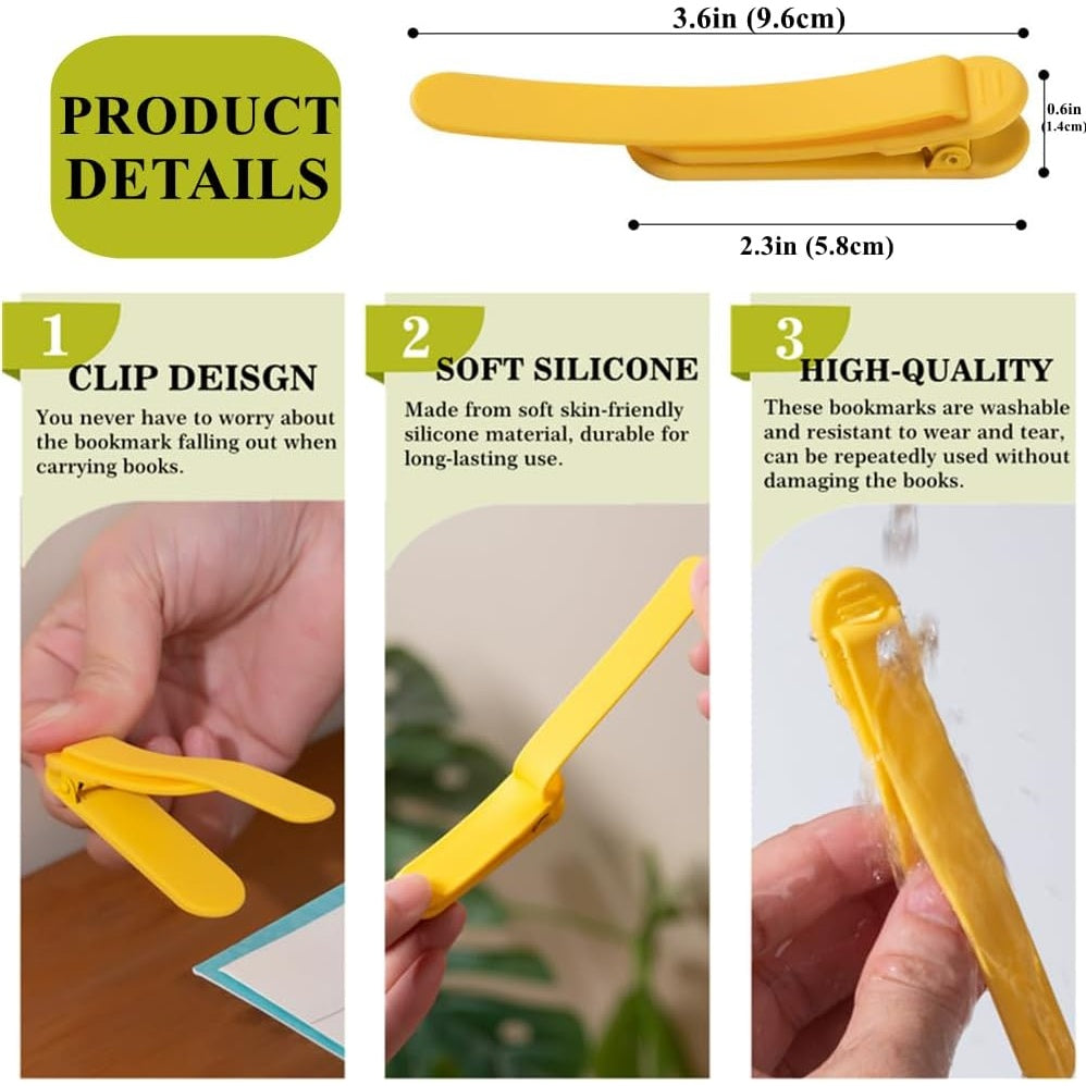 Eco-friendly Durable Silicone Bookmark Clip