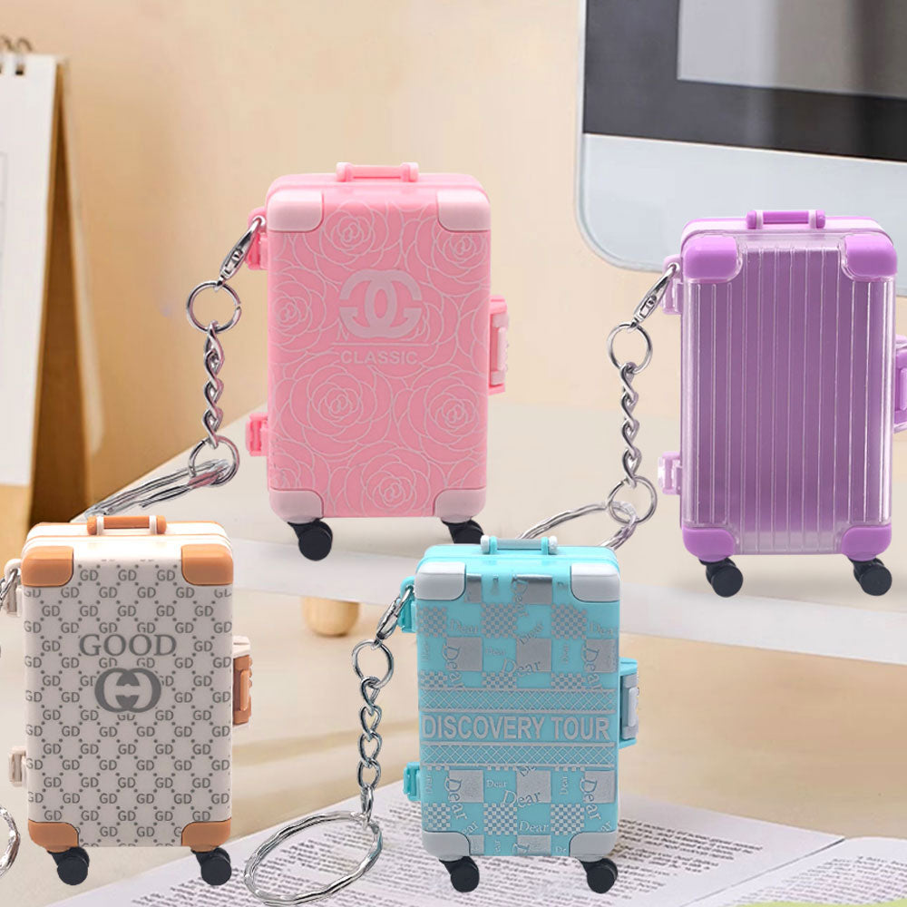 Keychain Mini Suitcase Storage Box