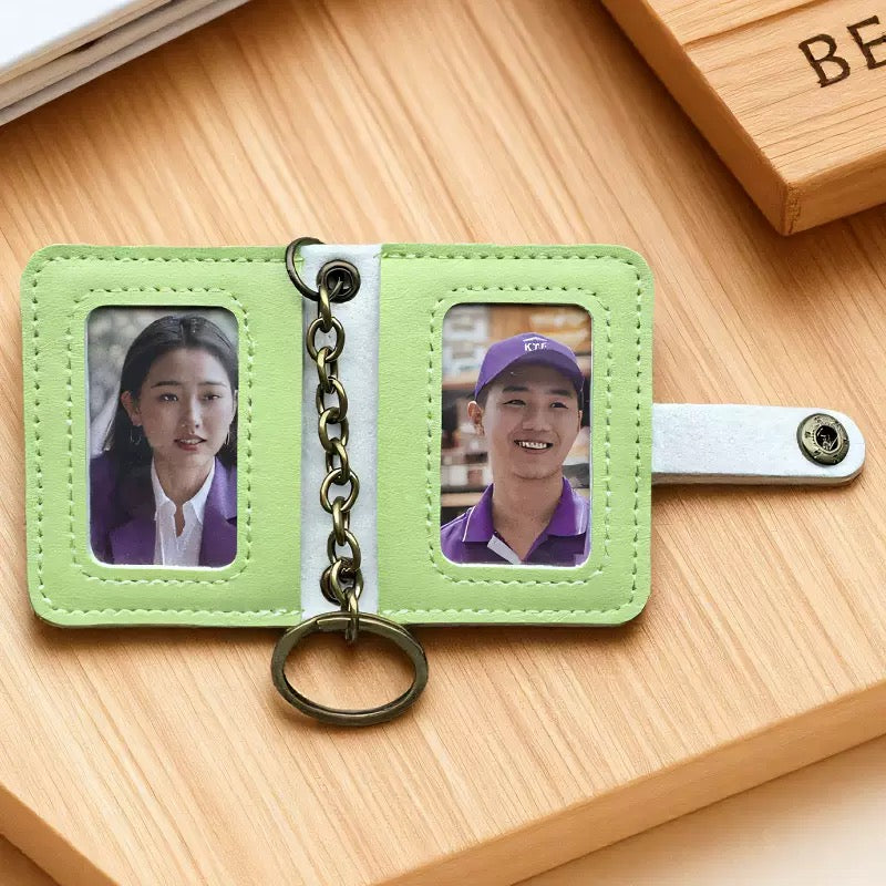 Mini Photo Frame PU Leather Keychain