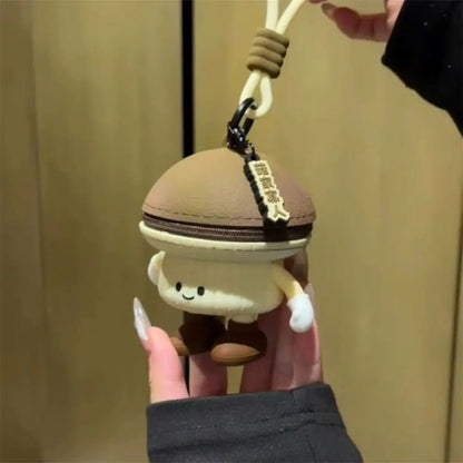 Cute Mushroom Silicone Mini Storage Keychain Bag