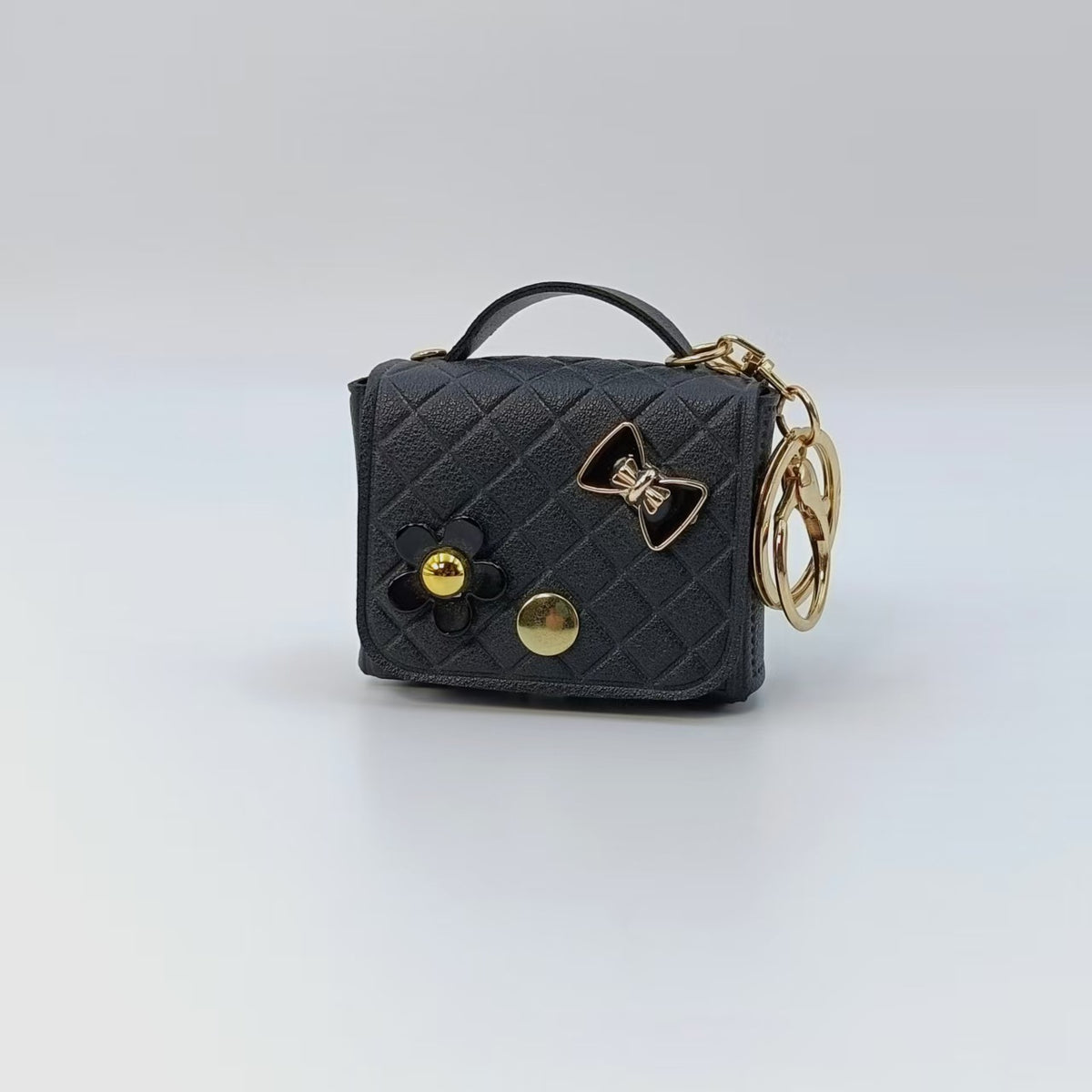 Mini Camellia Small Square Bag Keychain