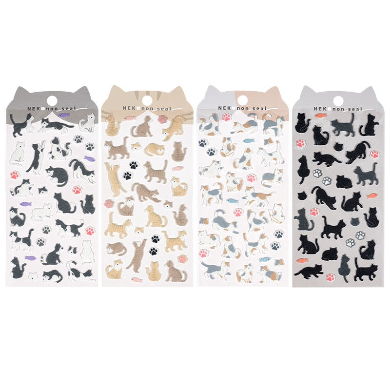 Funny Cat Felt  3d Fabric Sticker