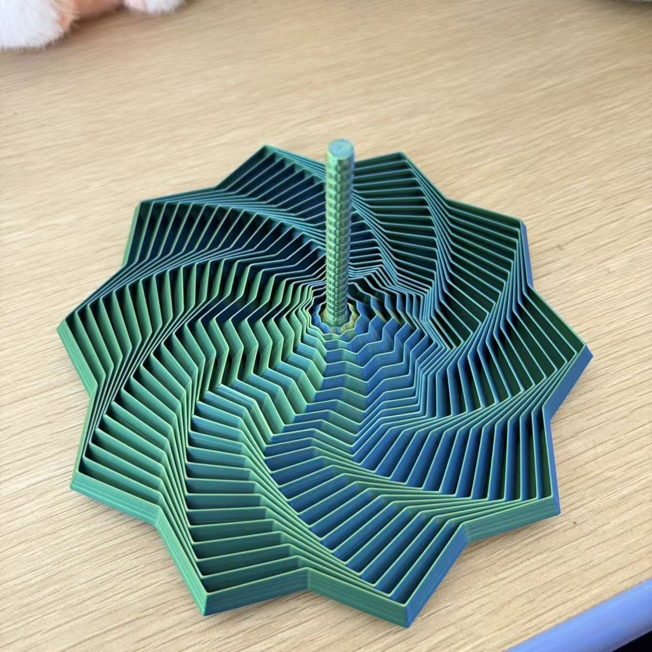 3D Printed Stress Relief Sensory Whirling Spiral with Handle