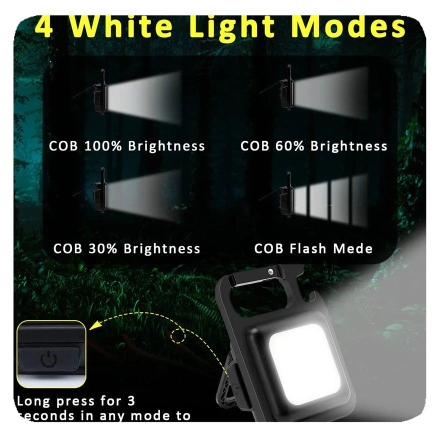 USB Rechargeable Multifunctional Mini Light Keychain