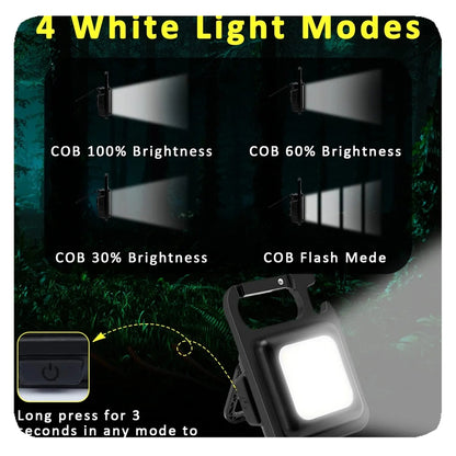USB Rechargeable Multifunctional Mini Light Keychain