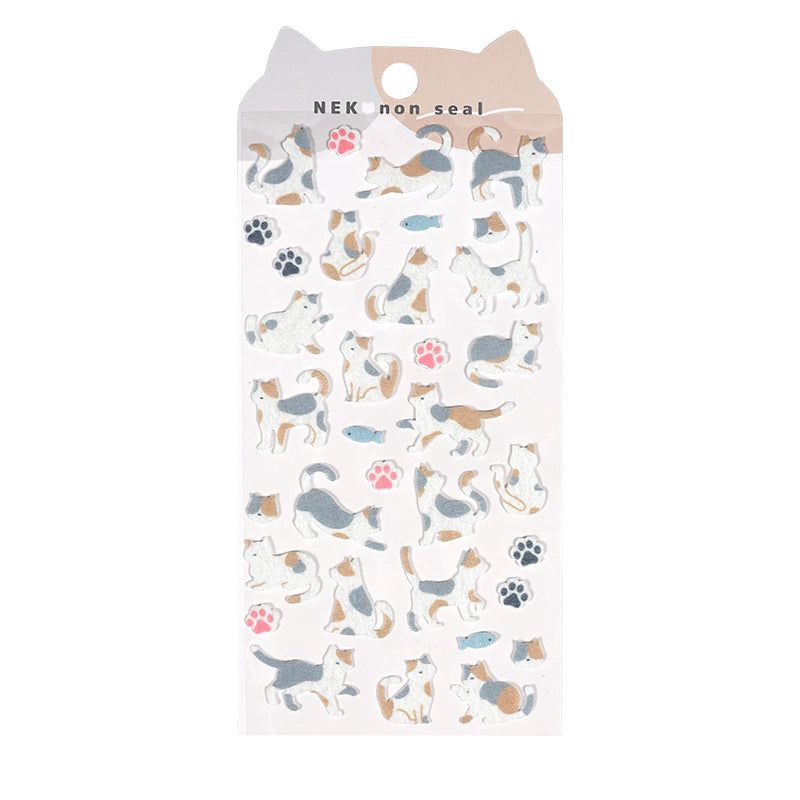 Funny Cat Felt  3d Fabric Sticker